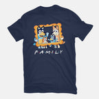 Family Friends – Dog Graphic T-Shirt in navy, flat-lay product view