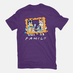 Family Friends – Dog Graphic T-Shirt in purple, flat-lay product view