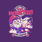 Support Your Local Vampire – Halloween Graphic T-Shirt design artwork for purple graphic T-shirt