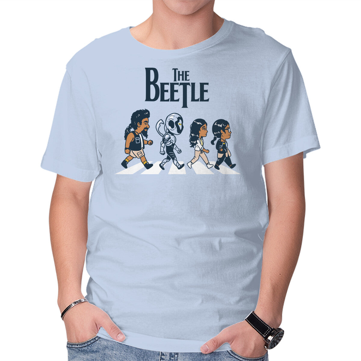 Blue Abbey – Music Graphic T-Shirt in blue, product display