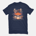 Pokeween – Halloween Graphic T-Shirt in navy, flat-lay product view