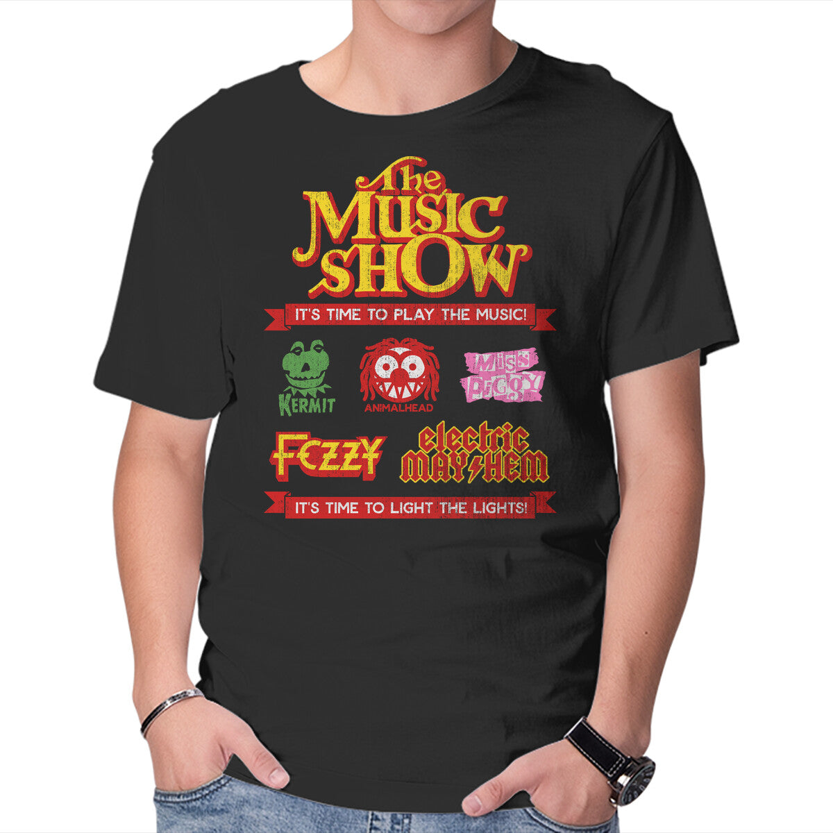 Muppetfest – Music Graphic T-Shirt in black, product display