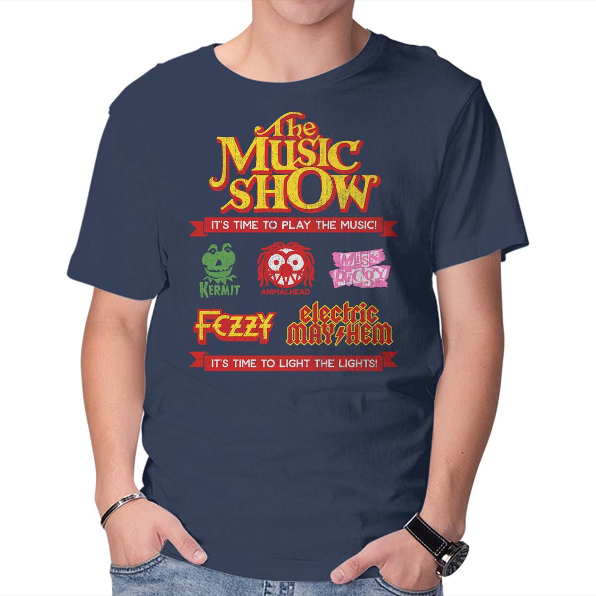 Muppetfest – Music Graphic T-Shirt in navy, product display