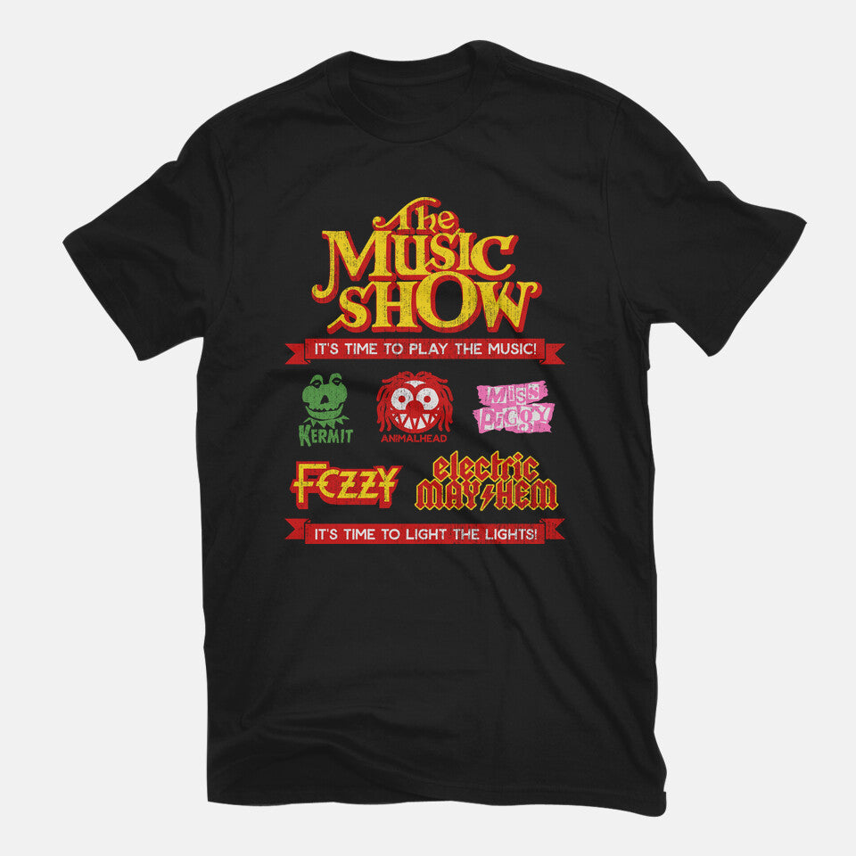Muppetfest – Music Graphic T-Shirt in black, flat-lay product view