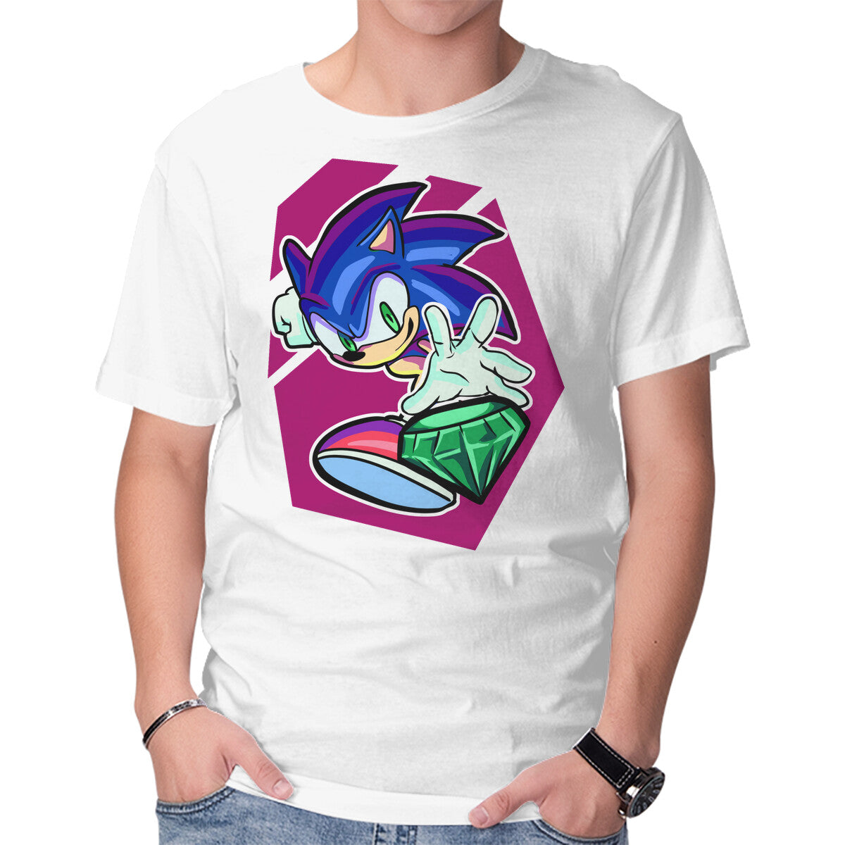 My Emerald – Gaming Graphic T-Shirt in white, product display