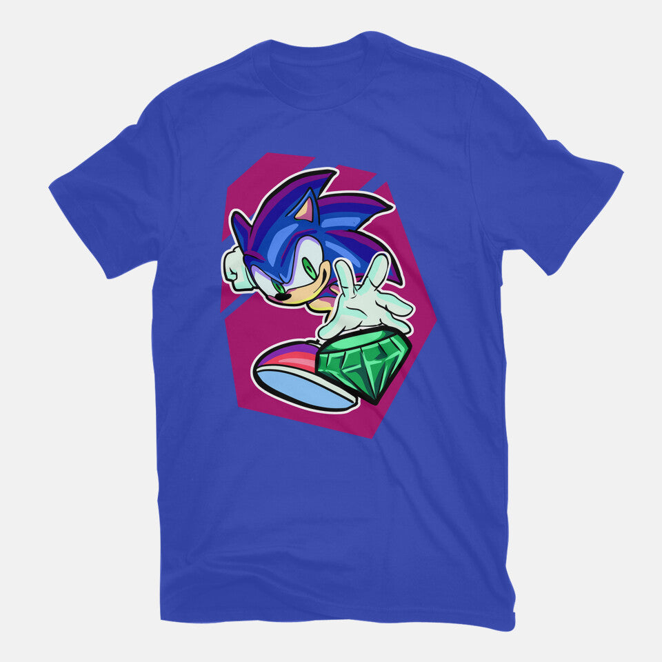 My Emerald – Gaming Graphic T-Shirt in royal blue, flat-lay product view