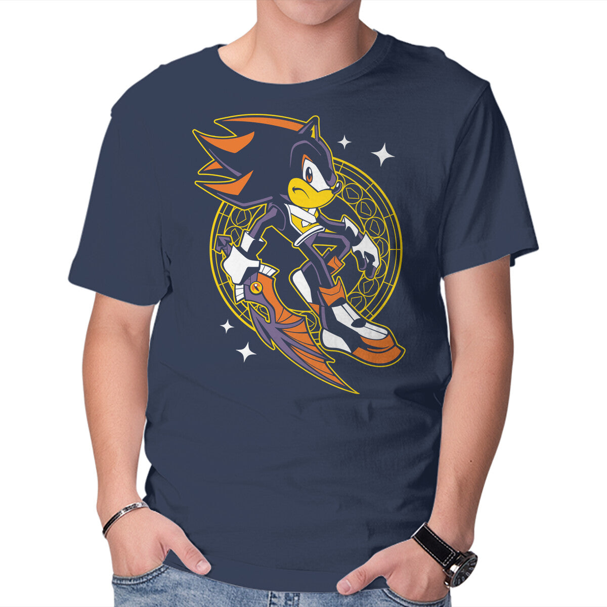 Black Heart – Gaming Graphic T-Shirt in navy, product display