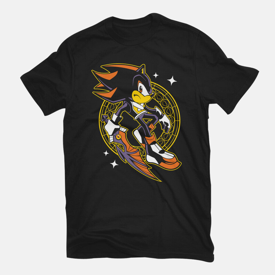 Black Heart – Gaming Graphic T-Shirt in black, flat-lay product view