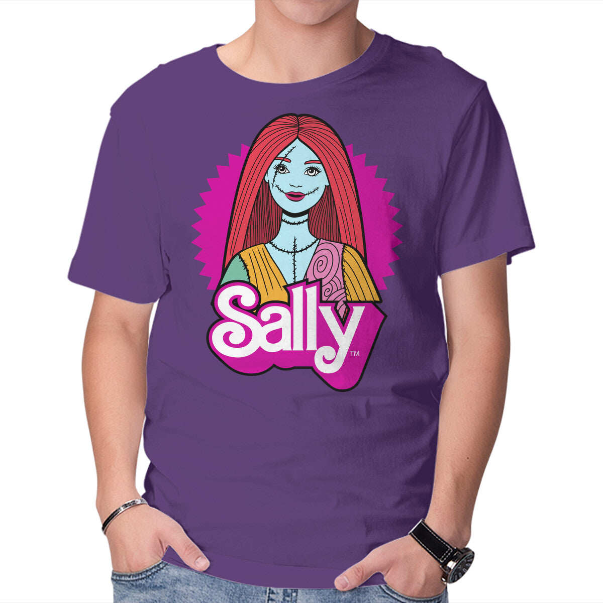 Sally – Halloween Graphic T-Shirt in purple, product display