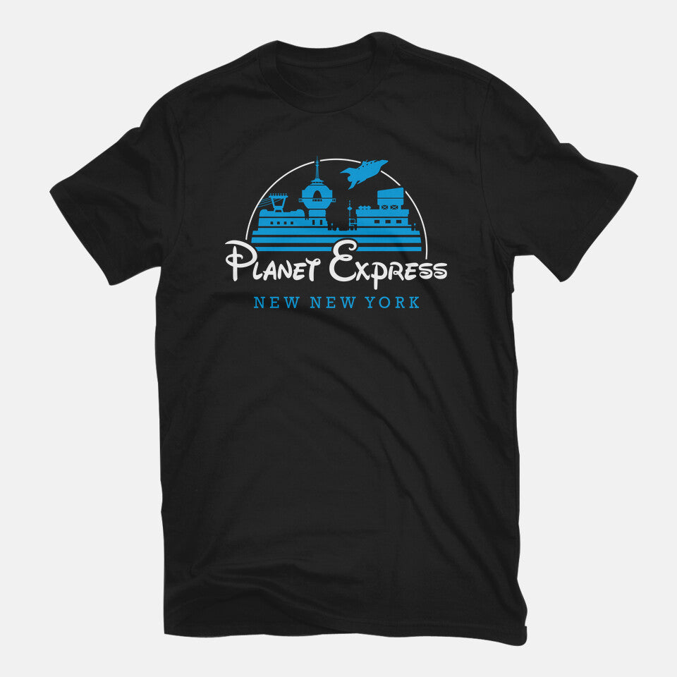 Magic Express – Sci-Fi Graphic T-Shirt in black, flat-lay product view