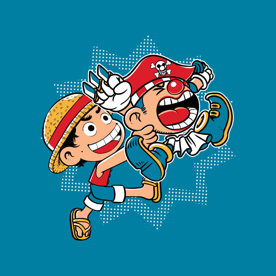 Super Stretchy Boy – Anime Graphic T-Shirt design artwork for turquoise graphic T-shirt