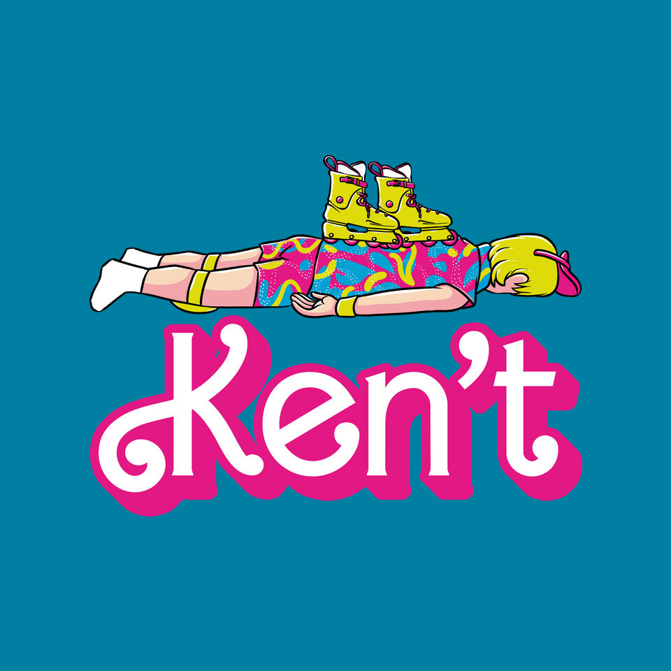 Ken't – Movie Graphic T-Shirt design artwork for turquoise graphic T-shirt