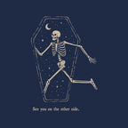 On The Other Side – Horror Graphic T-Shirt design artwork for navy graphic T-shirt