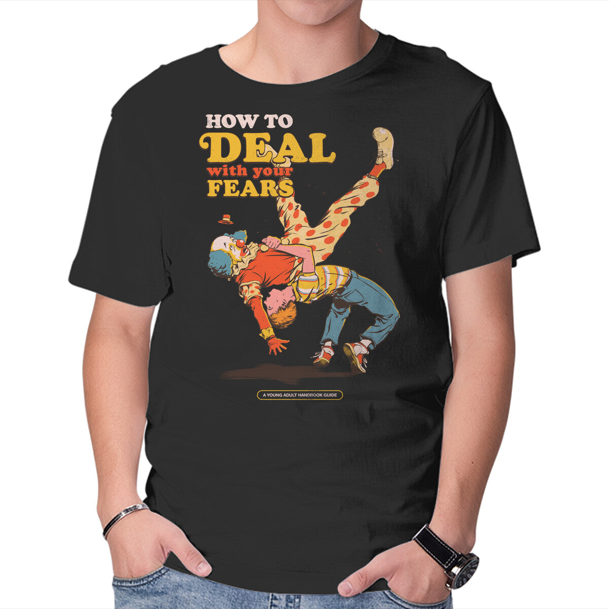 How To Deal With Your Fears – Halloween Graphic T-Shirt in black, product display