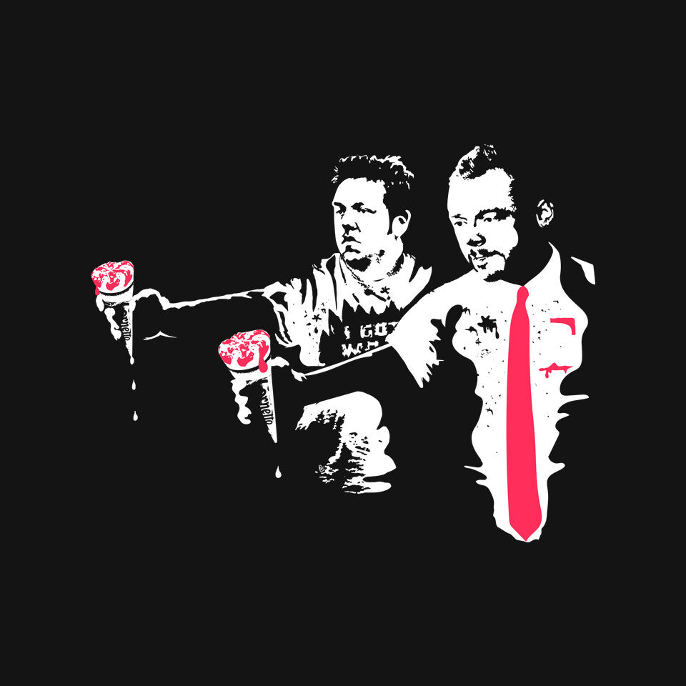 Strawberry Fiction – Halloween Graphic T-Shirt design artwork for black graphic T-shirt