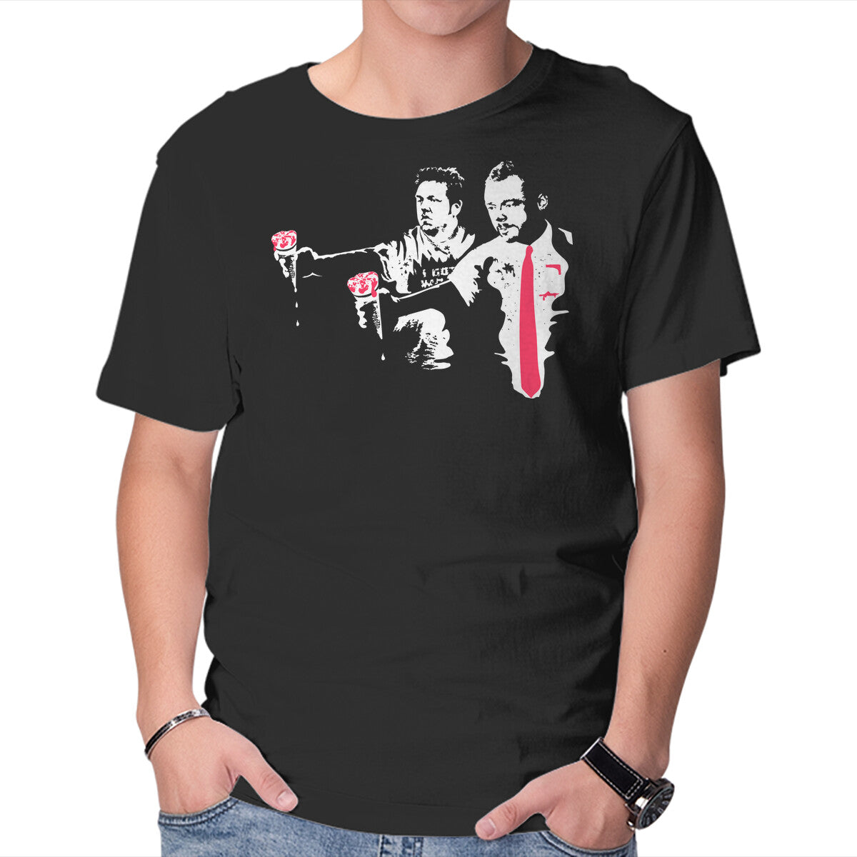 Strawberry Fiction – Halloween Graphic T-Shirt in black, product display