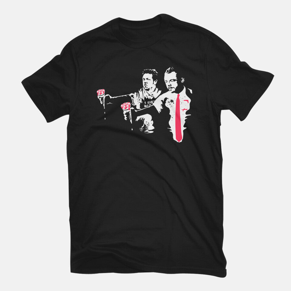 Strawberry Fiction – Halloween Graphic T-Shirt in black, flat-lay product view