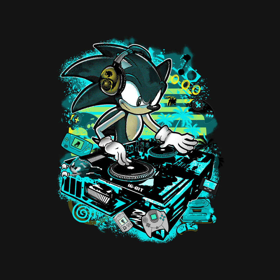 Speedin And Spinnin – Gaming Graphic T-Shirt design artwork for black graphic T-shirt