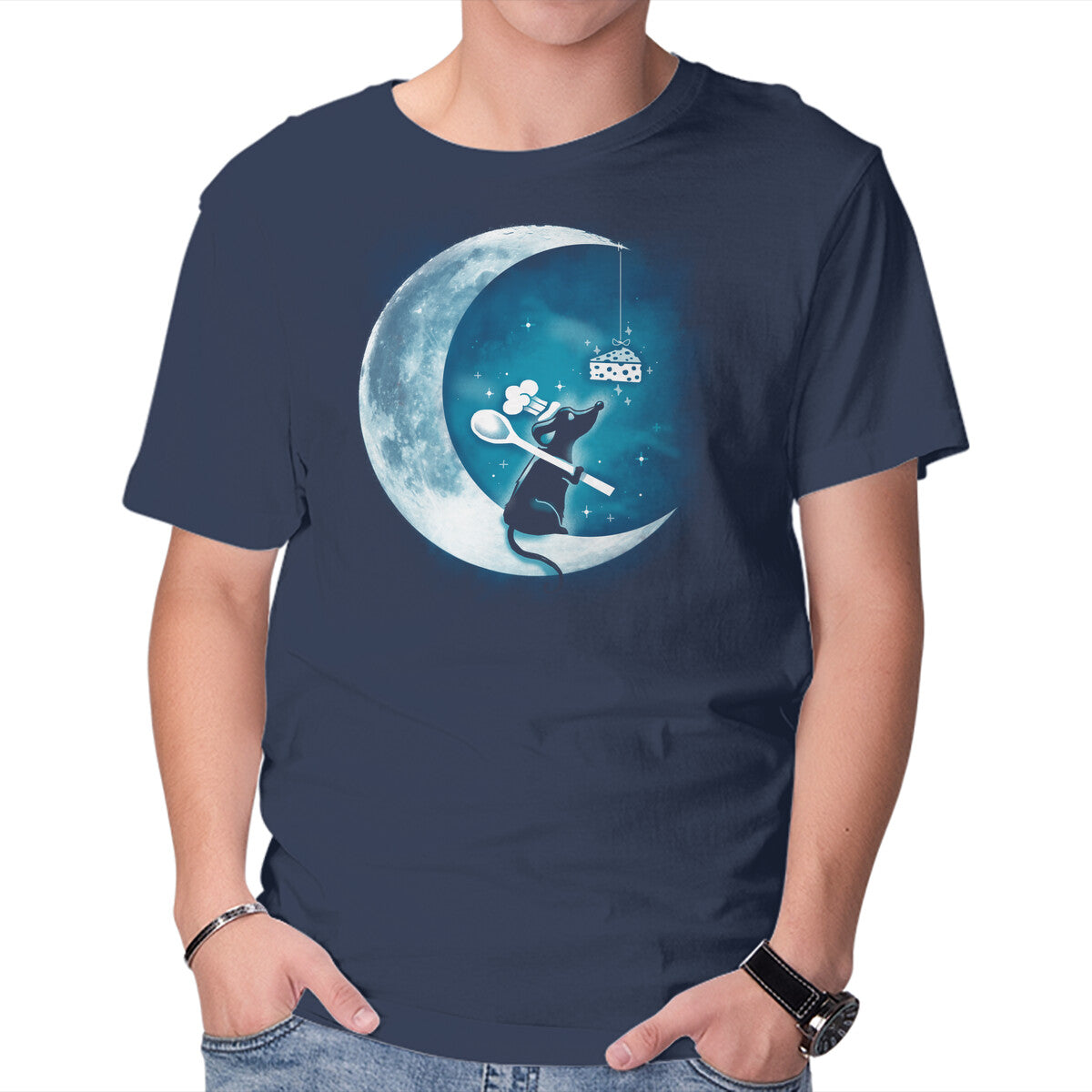 Dream Mouse – Movie Graphic T-Shirt in navy, product display