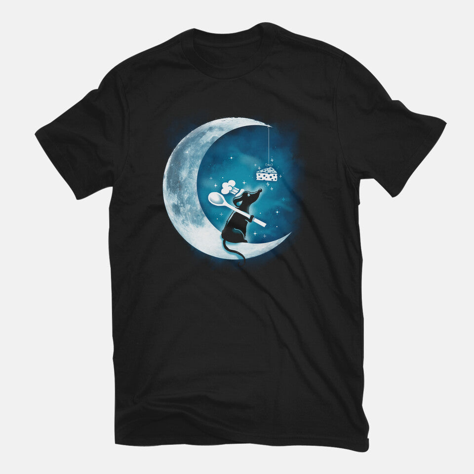 Dream Mouse – Movie Graphic T-Shirt in black, flat-lay product view
