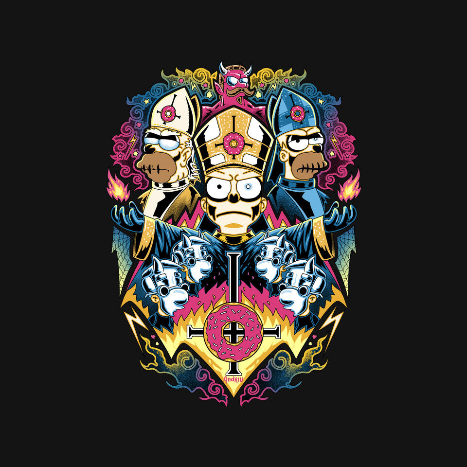 Papa Caramba – Music Graphic T-Shirt design artwork for black graphic T-shirt