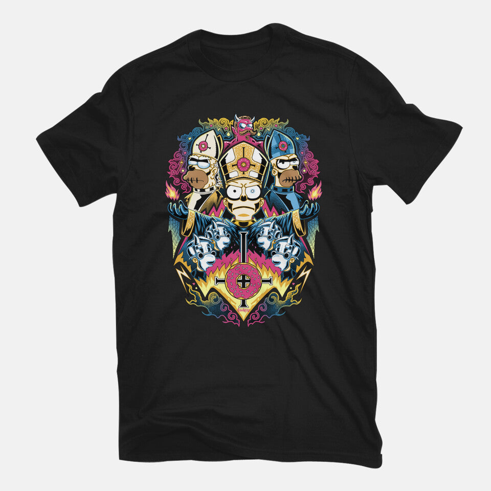 Papa Caramba – Music Graphic T-Shirt in black, flat-lay product view
