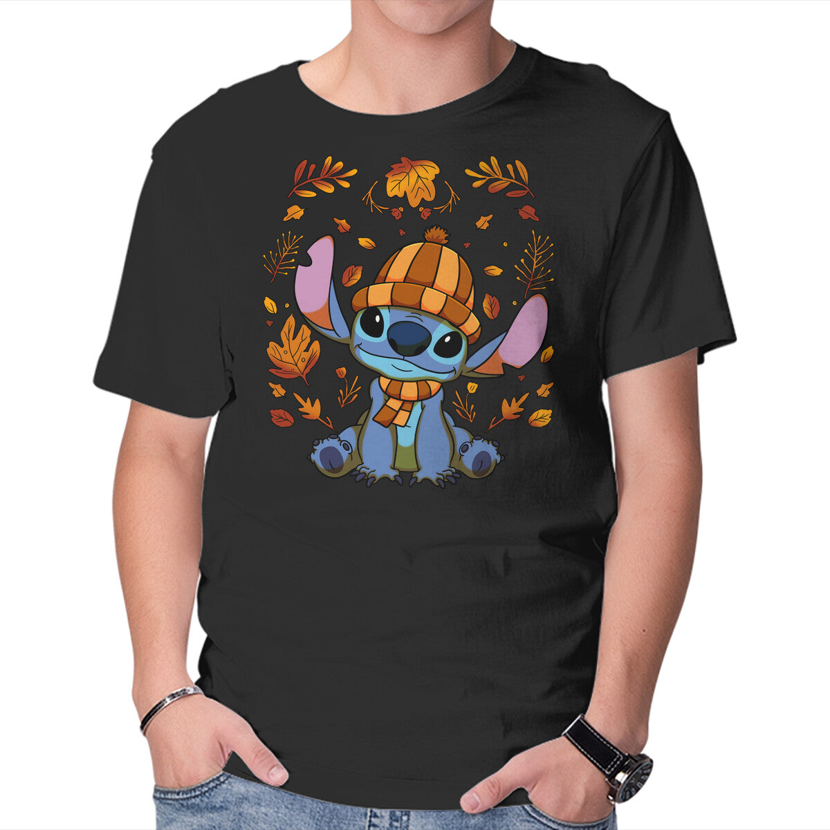 Fall Stitch – Movie Graphic T-Shirt in black, product display