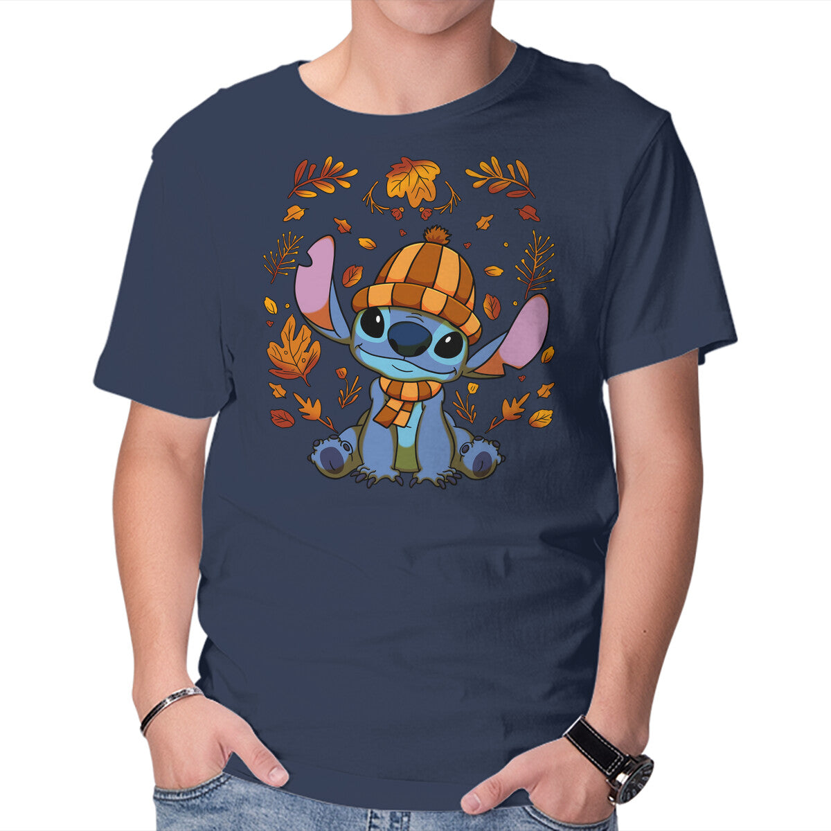 Fall Stitch – Movie Graphic T-Shirt in navy, product display