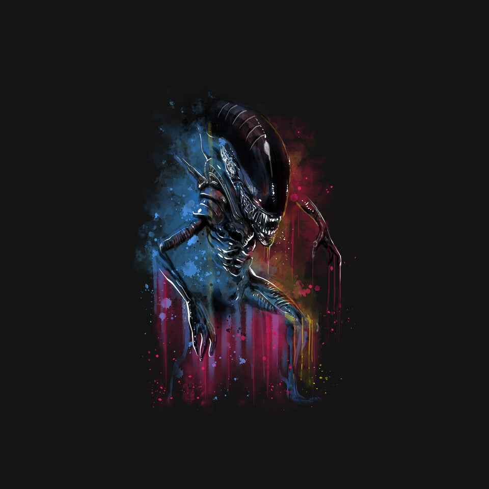 Alien Watercolor – Halloween Graphic T-Shirt