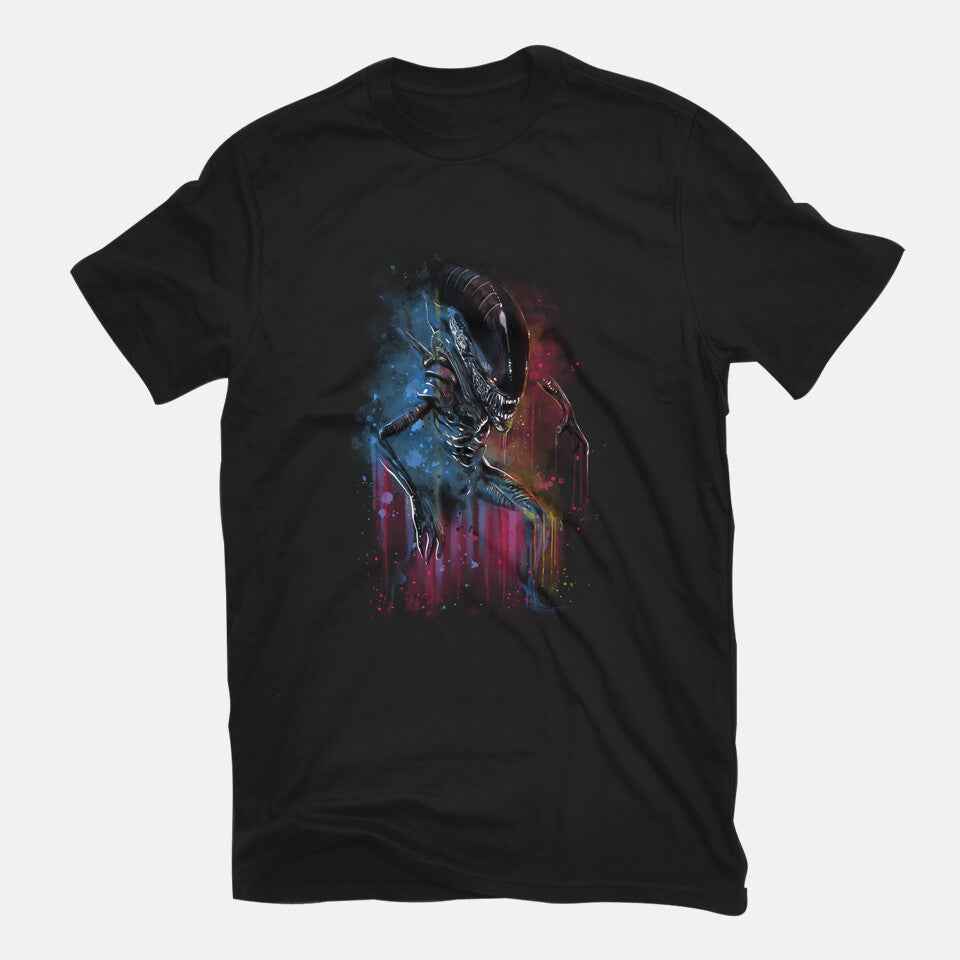 Alien Watercolor – Halloween Graphic T-Shirt