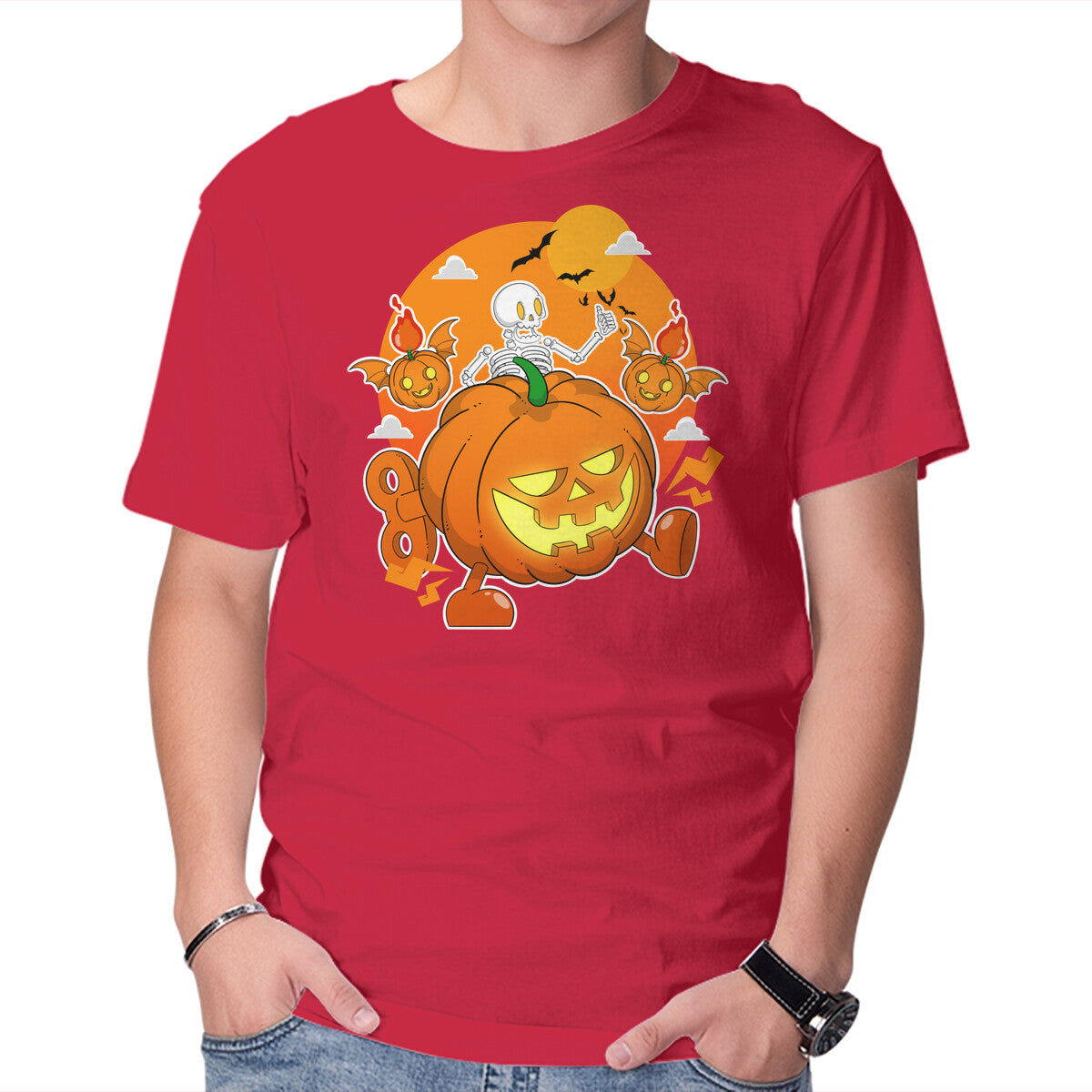Halloween Parade – Halloween Graphic T-Shirt in red, product display