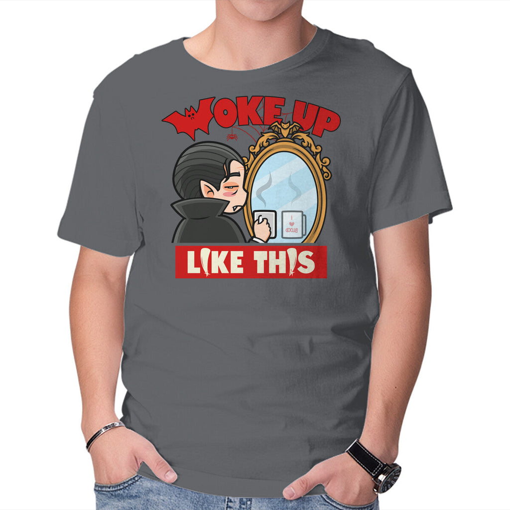Vampire Meme – Halloween Graphic T-Shirt in charcoal, product display