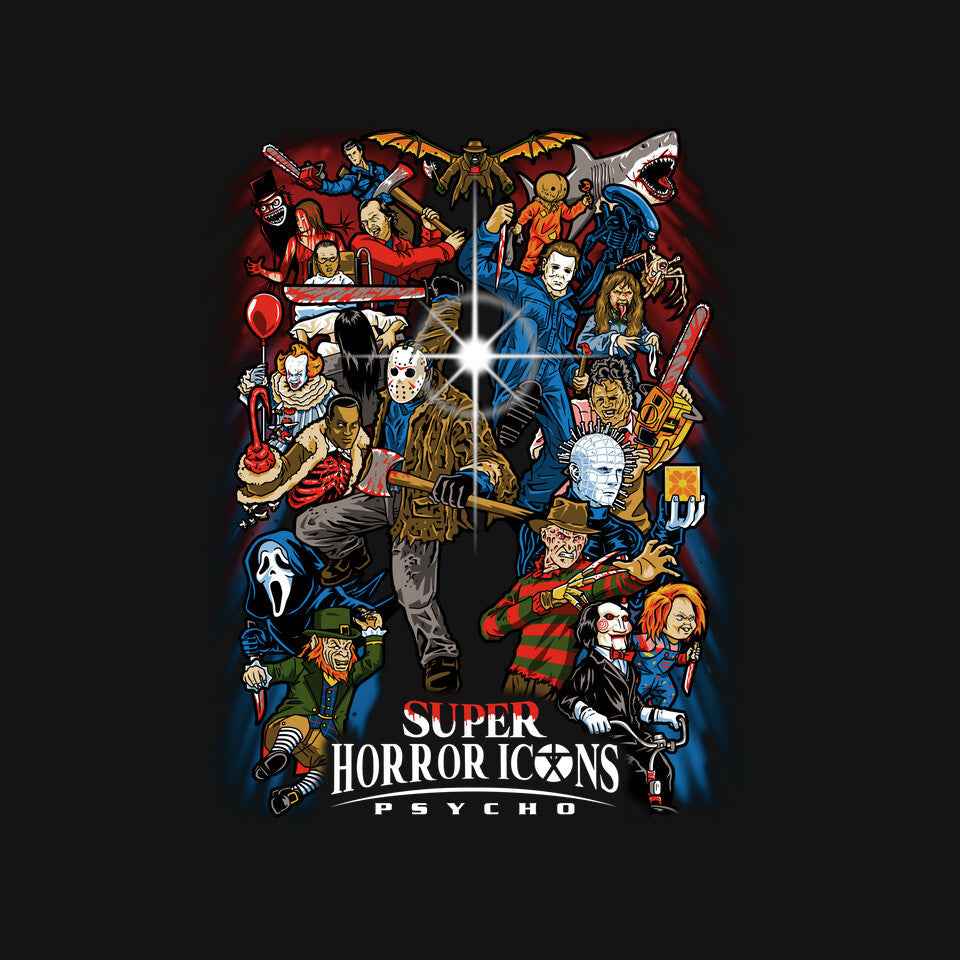 Super Horror Icons – Horror Graphic T-Shirt