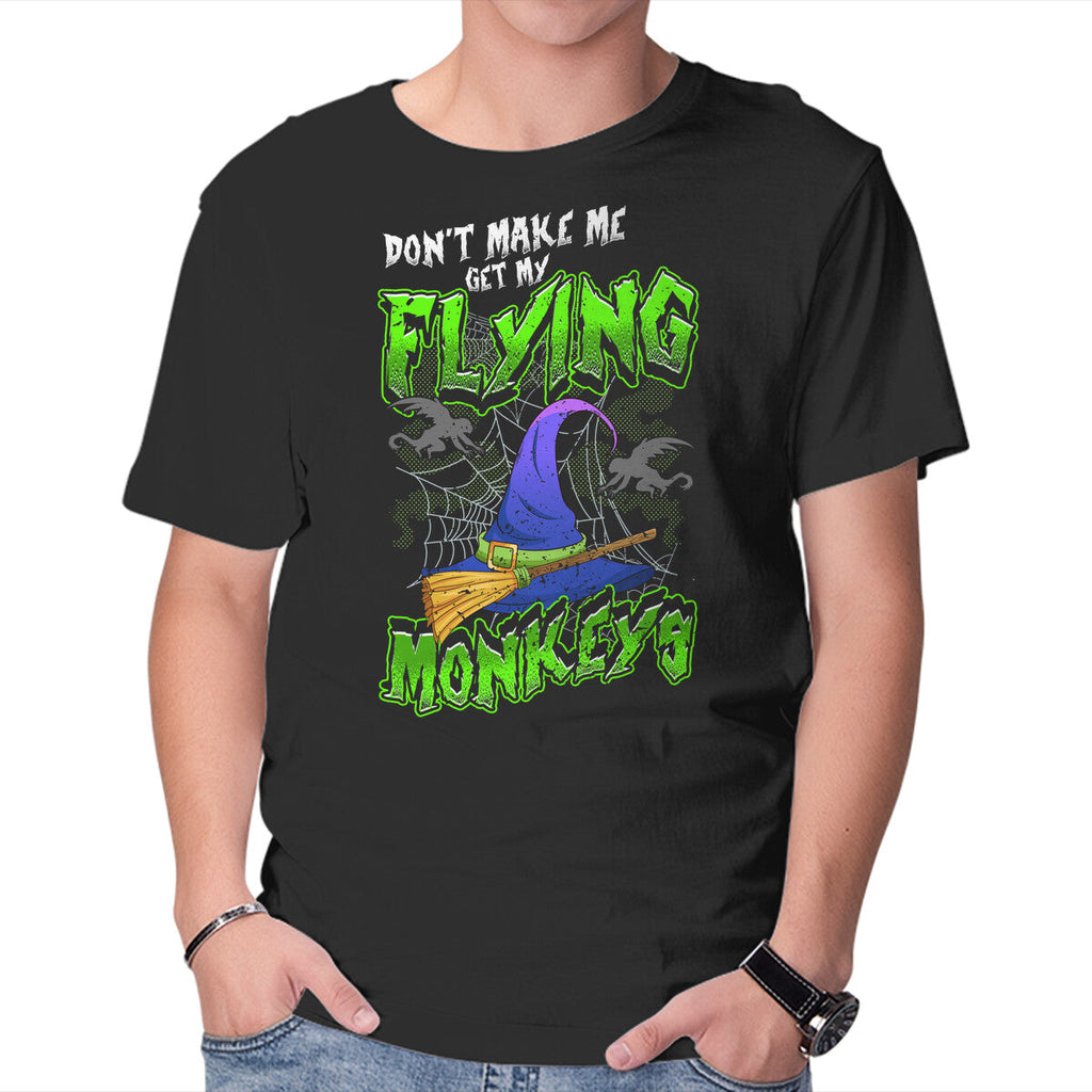 My Flying Monkeys – Halloween Graphic T-Shirt in black, product display