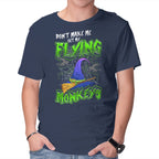 My Flying Monkeys – Halloween Graphic T-Shirt in navy, product display