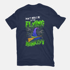 My Flying Monkeys – Halloween Graphic T-Shirt in navy, flat-lay product view