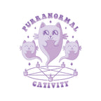 Purranormal Cativity – Cat Graphic T-Shirt design artwork for white graphic T-shirt