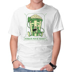 Horror Movie Addict – Halloween Graphic T-Shirt in white, product display