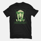 Horror Movie Addict – Halloween Graphic T-Shirt in black, flat-lay product view