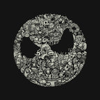 A Most Horrible Circle – Halloween Graphic T-Shirt design artwork for black graphic T-shirt