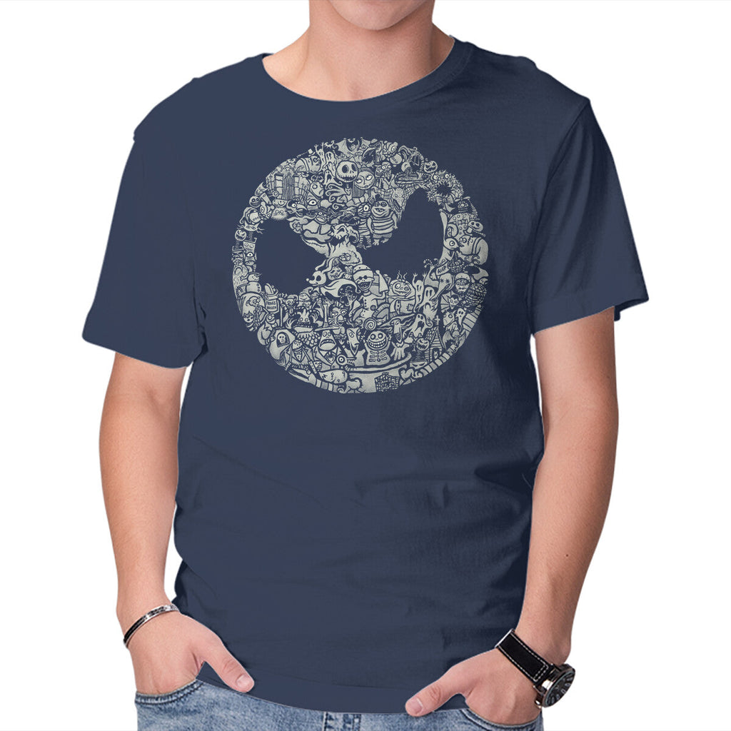 A Most Horrible Circle – Halloween Graphic T-Shirt in navy, product display