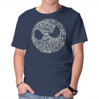 A Most Horrible Circle – Halloween Graphic T-Shirt in navy, product display