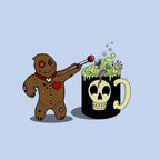 Voodoo Brew – Halloween Graphic T-Shirt design artwork for blue graphic T-shirt