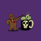 Voodoo Brew – Halloween Graphic T-Shirt design artwork for purple graphic T-shirt