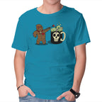Voodoo Brew – Halloween Graphic T-Shirt in turquoise, product display