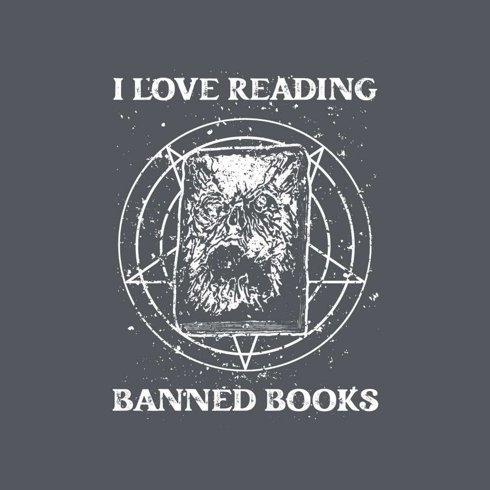Evil Reader – Halloween Graphic T-Shirt design artwork for charcoal graphic T-shirt