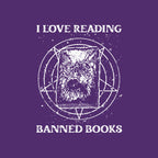 Evil Reader – Halloween Graphic T-Shirt design artwork for purple graphic T-shirt