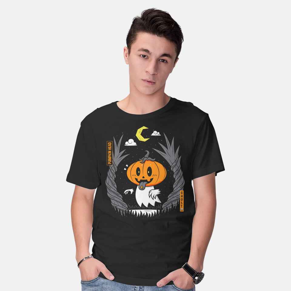 Pumpkin Head Ghost – Halloween Graphic T-Shirt