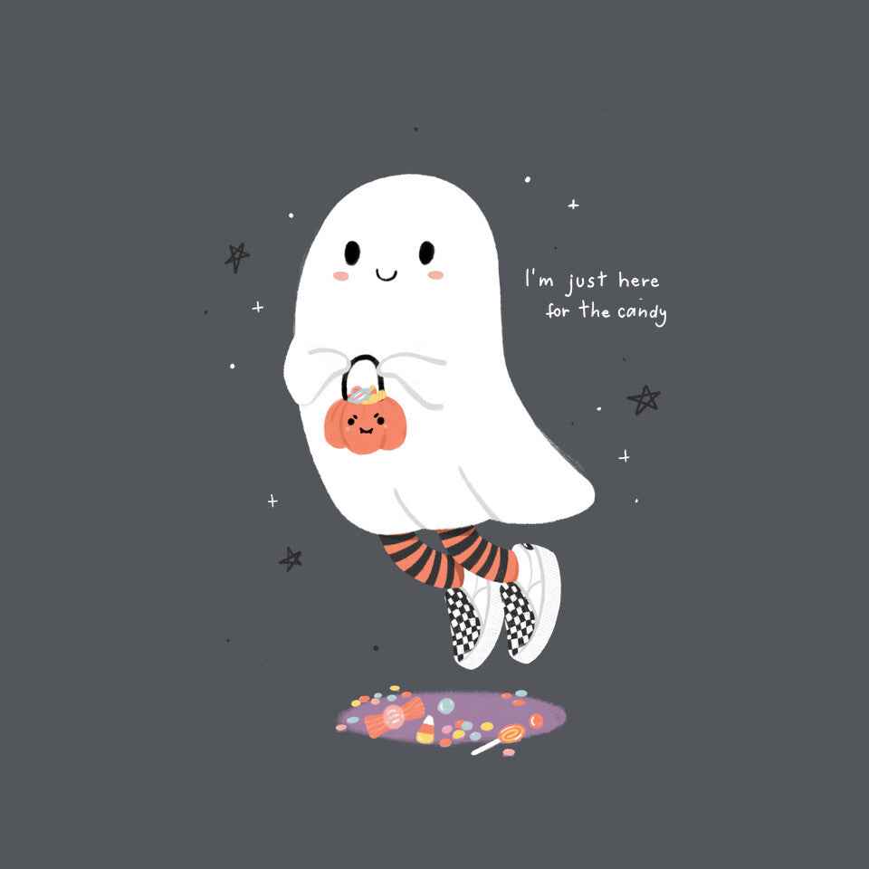 Candy Ghost – Halloween Graphic T-Shirt