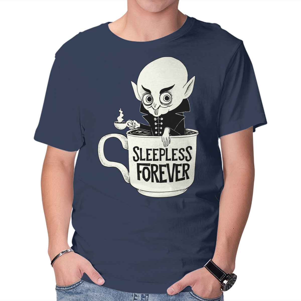 Nosferatu And Coffee – Halloween Graphic T-Shirt